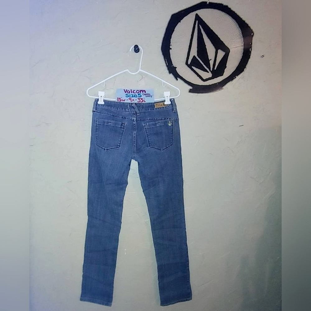 VOLCOM Colette Skinny Light Medium Blue Stretch Low Rise Jeans 30W Jrs 5